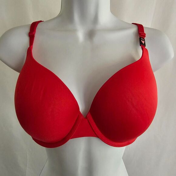 Victoria's Secret Women's Red Underwire Push Up Bra Size 36D - Picture 1 of 8
